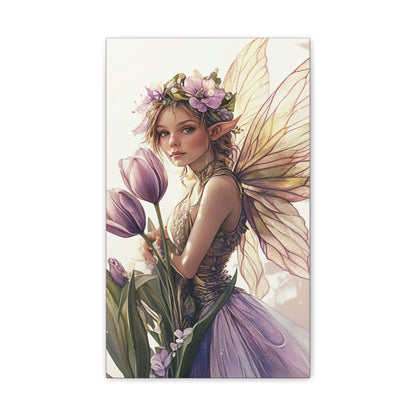 Tuesdays are for Tulips - Flowers & Fairies Collection - Fine Art Print on Canvas