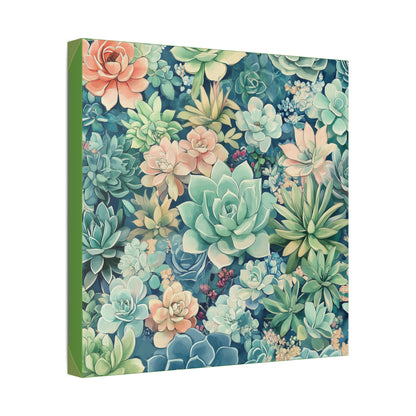 Succulents in Pastel - Secret Garden Collection - Fine Art Print on Canvas