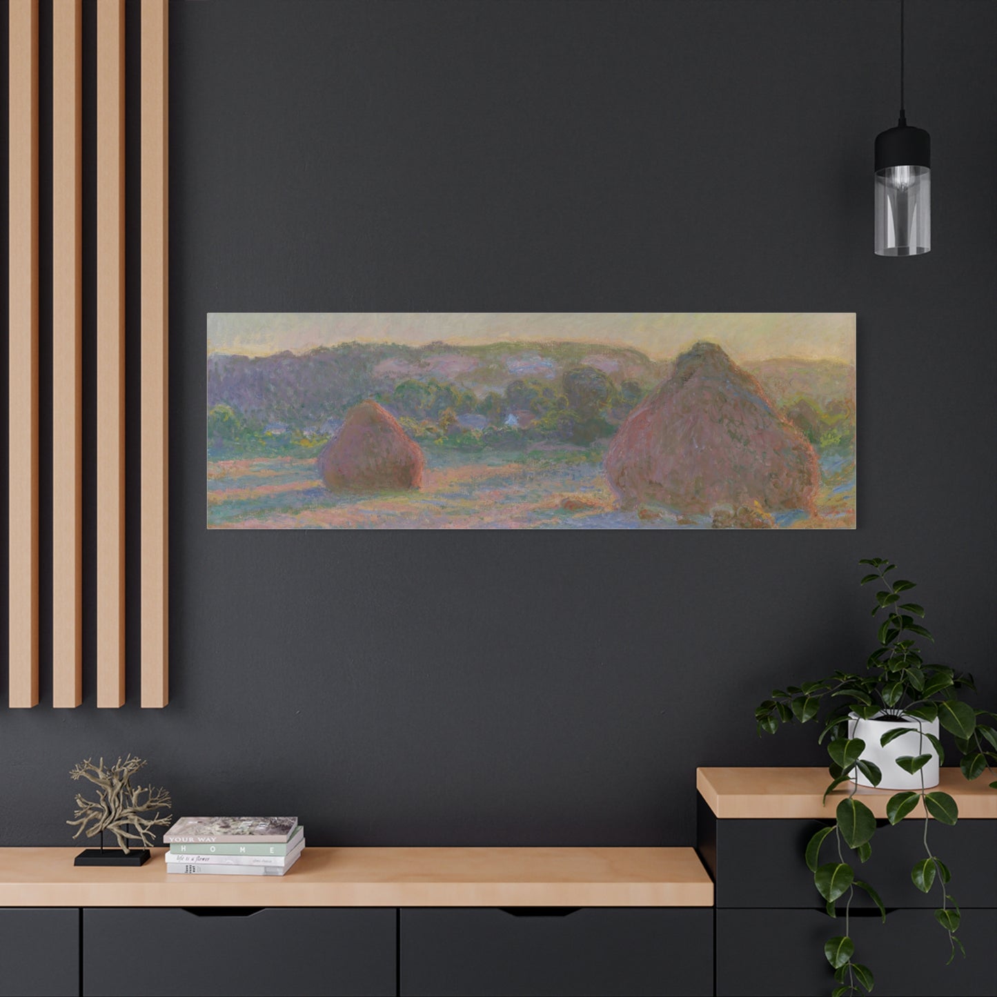 Claude Monet - Fields of Wheat Fine Art Canvas Print