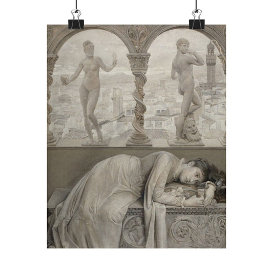 Melancholy - Gothic - Vintage Art Print - Artistic Matte Vertical Posters - Romantic Elegance for Home Décor