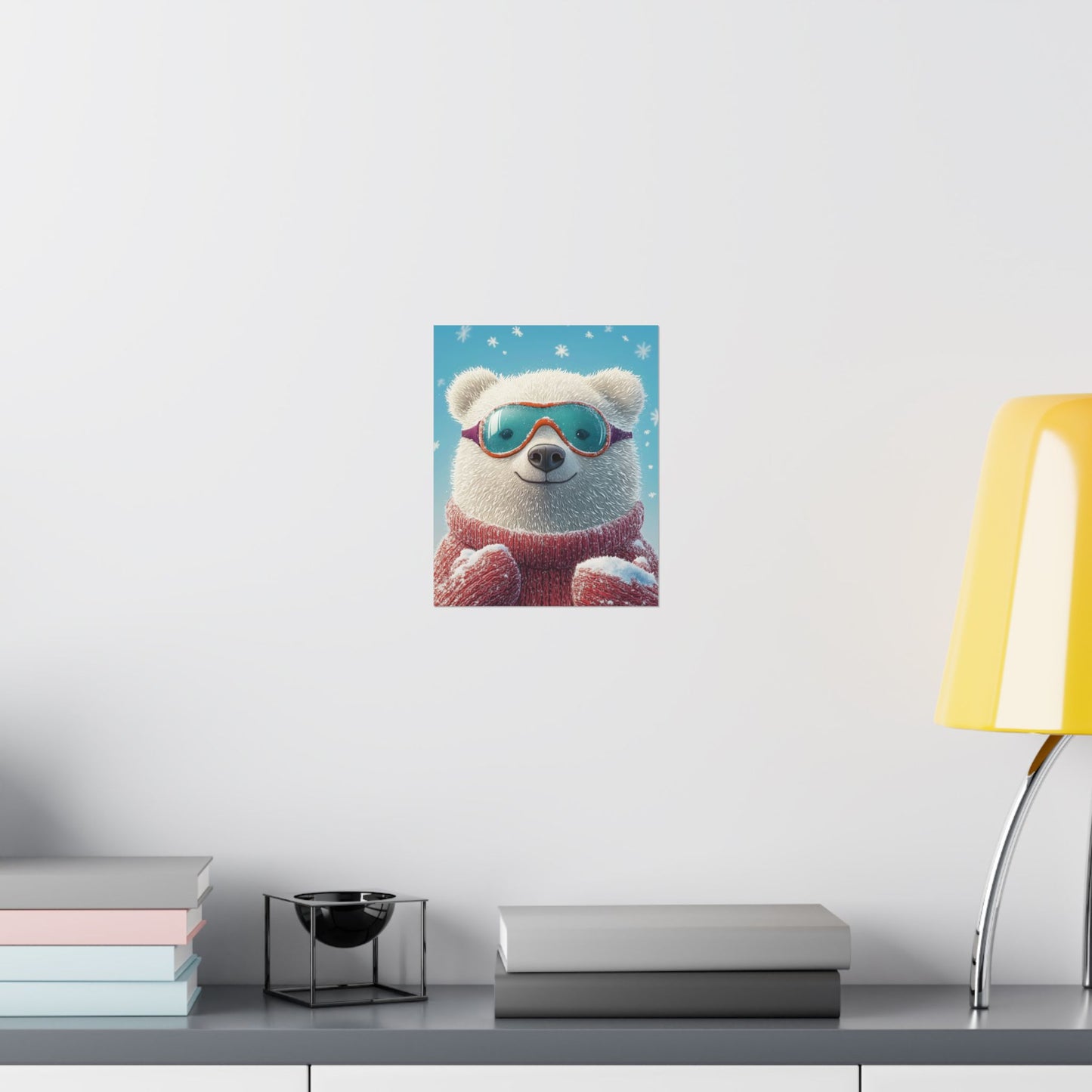 Chill Polar Bear Winter Poster - Cozy & Joyful -  Wall Art & Home Décor