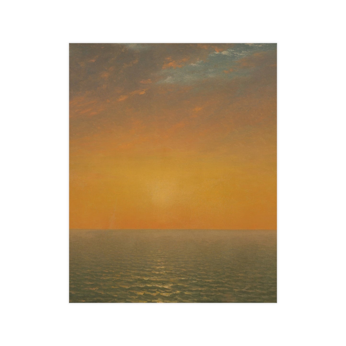 John Frederick Kensett : Sunset on the Sea (1872) - Museum Collection - Fine Art Print