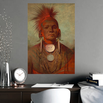 Iowa Medicine Man Portrait - George Catlin - Fine Art Poster