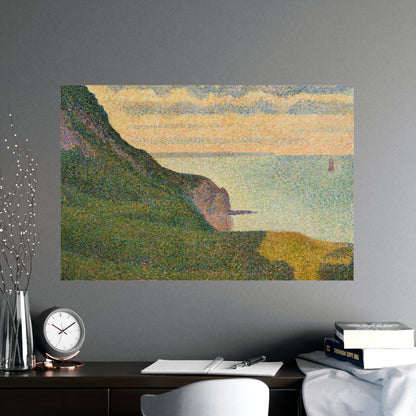 Seascape at Port-en-Bessin Normandy - Seurat Fine Art Poster
