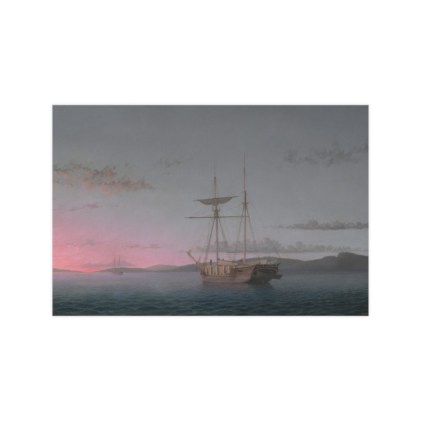 Lumber Schooners at Evening Penobscot Bay - Maritime Fine Art Poster