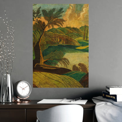 Stylized Landscape - Modern Abstract Fine Art Poster