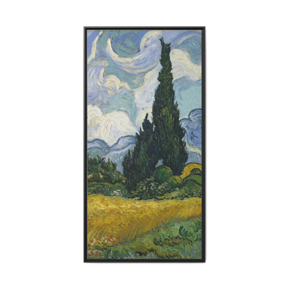 Van Gogh - Wheat Field with Cypresses - Museum Collection - Framed Canvas Print