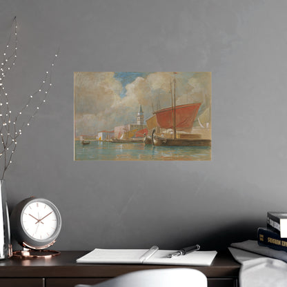 Shipping Along the Molo Venice - Canaletto Fine Art Poster