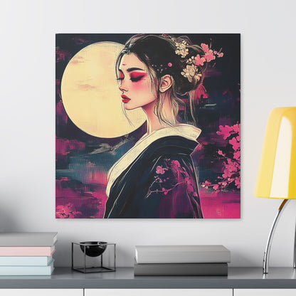 Magenta Moon - Fine Art Print on Canvas
