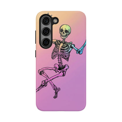 Good Vibes Only Skeleton - Hard Shell Phone Case - Tough Phone Cases - iPhone 16, iPhone 15, iPhone Pro, Samsung Galaxy S24, S23, S22