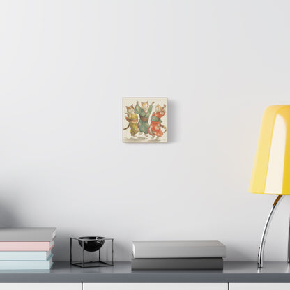 Cheery Cats Prancing - Wall Art Canvas - Home Décor