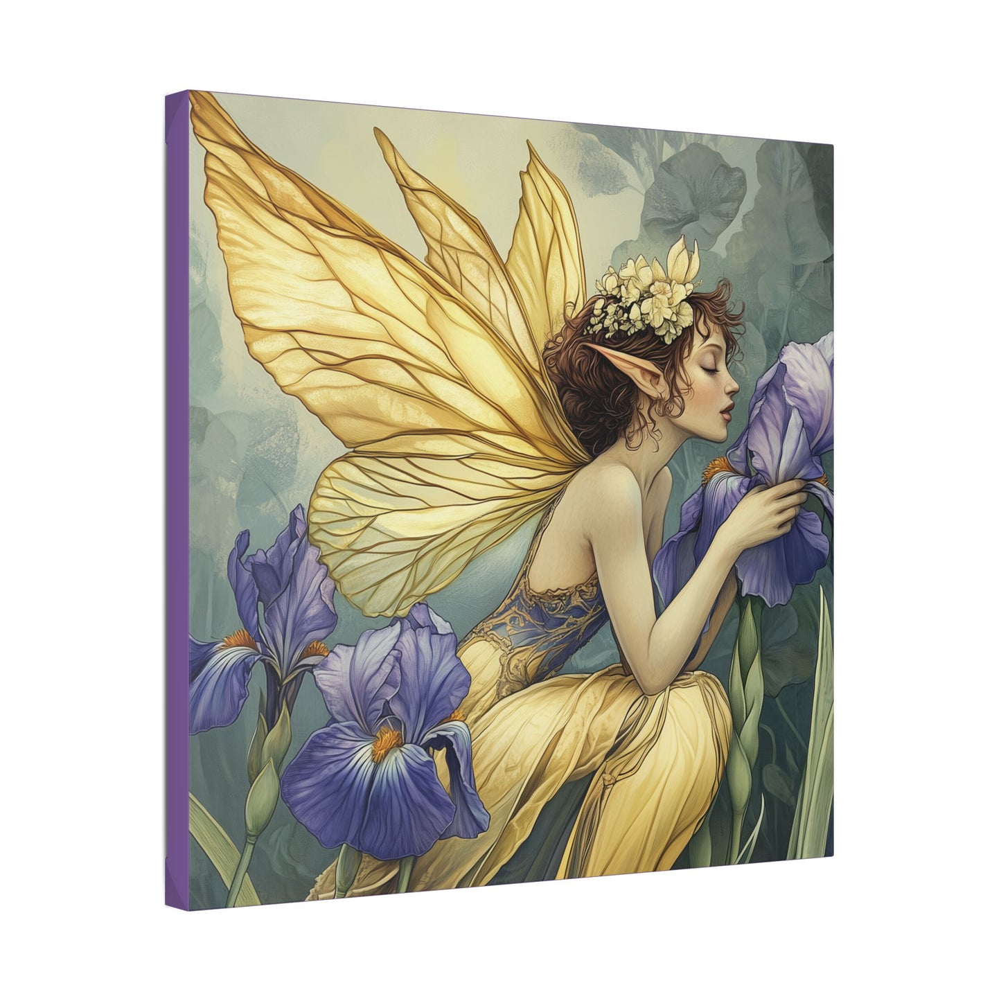 Iris You Were Here - Flowers & Fairies Collection - Fine Art Print on Canvas