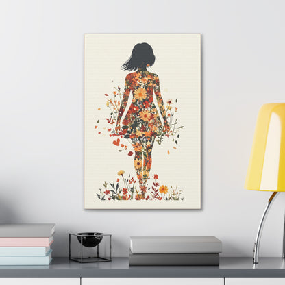 You Belong Among the Wildflowers  - Flower Girl - Print on Canvas