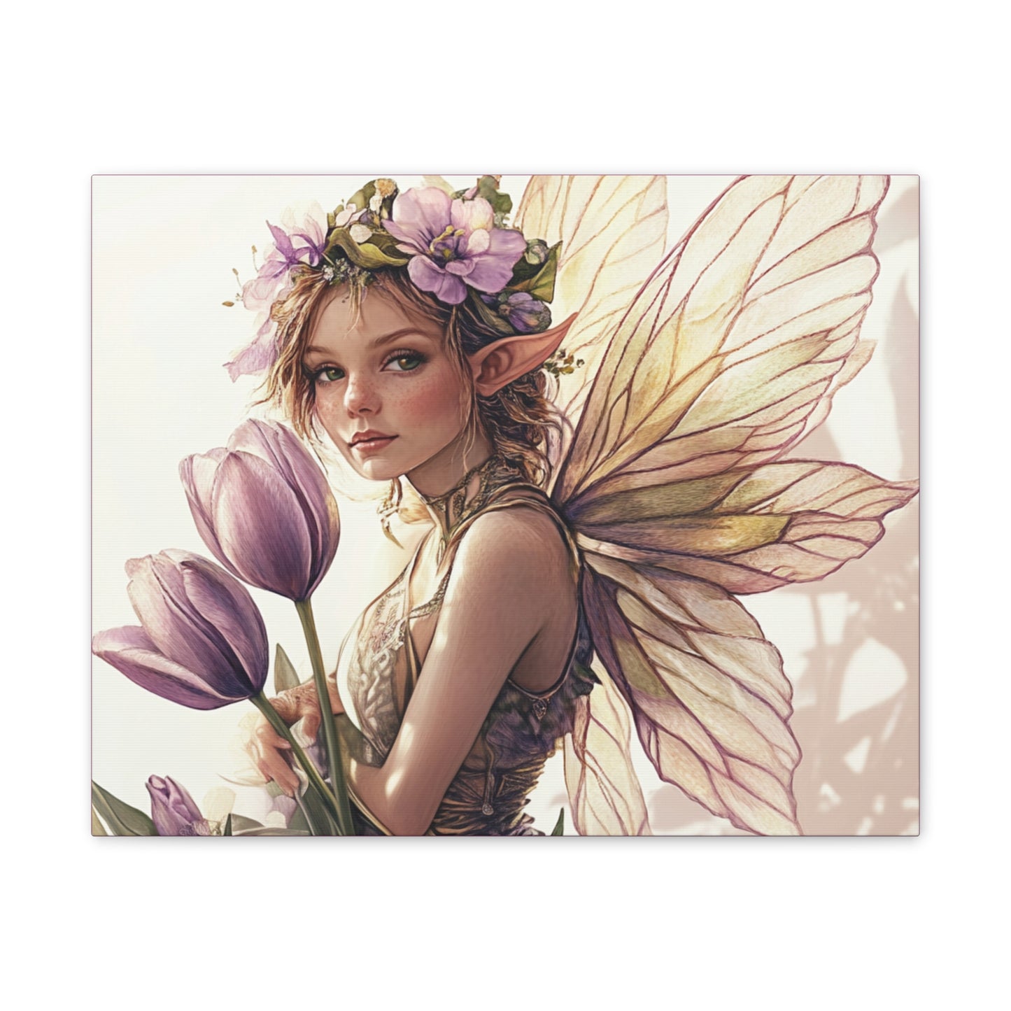 Tuesdays are for Tulips - Flowers & Fairies Collection - Fine Art Print on Canvas