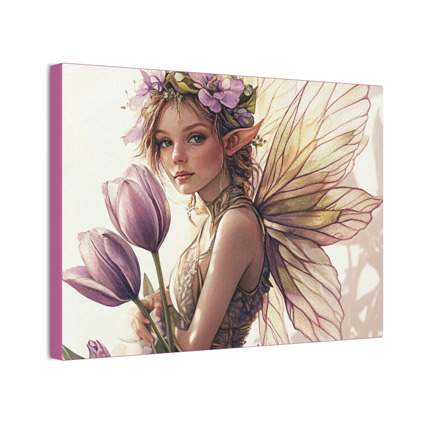 Tuesdays are for Tulips - Flowers & Fairies Collection - Fine Art Print on Canvas