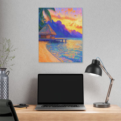 Mornings are Better on Vacation  - Fine Art Print on Canvas