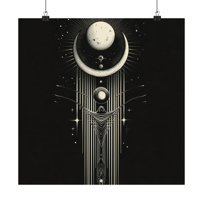 Guided by the Moon - Fine Art Print - Cosmic Poster - Celestial Wall Art - Astronomy Lovers - Space - Ethereal