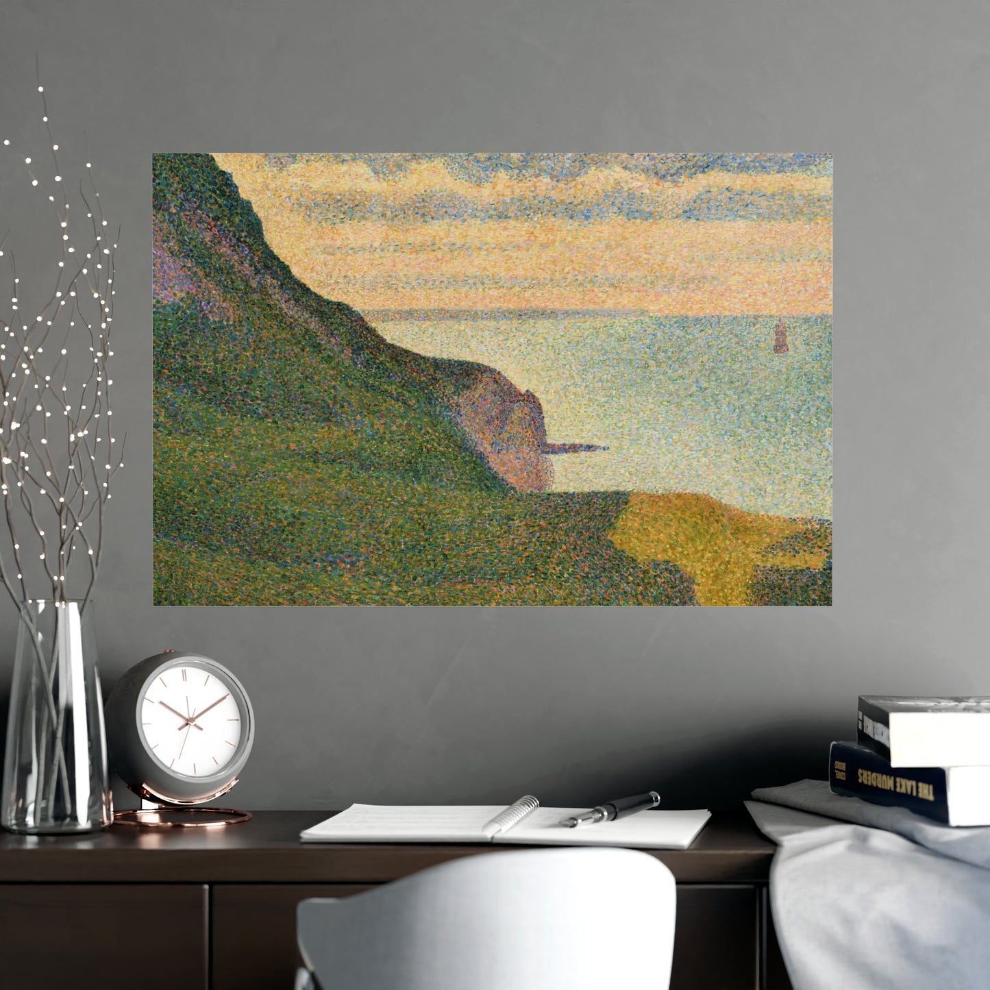 Seascape at Port-en-Bessin Normandy - Seurat Fine Art Poster