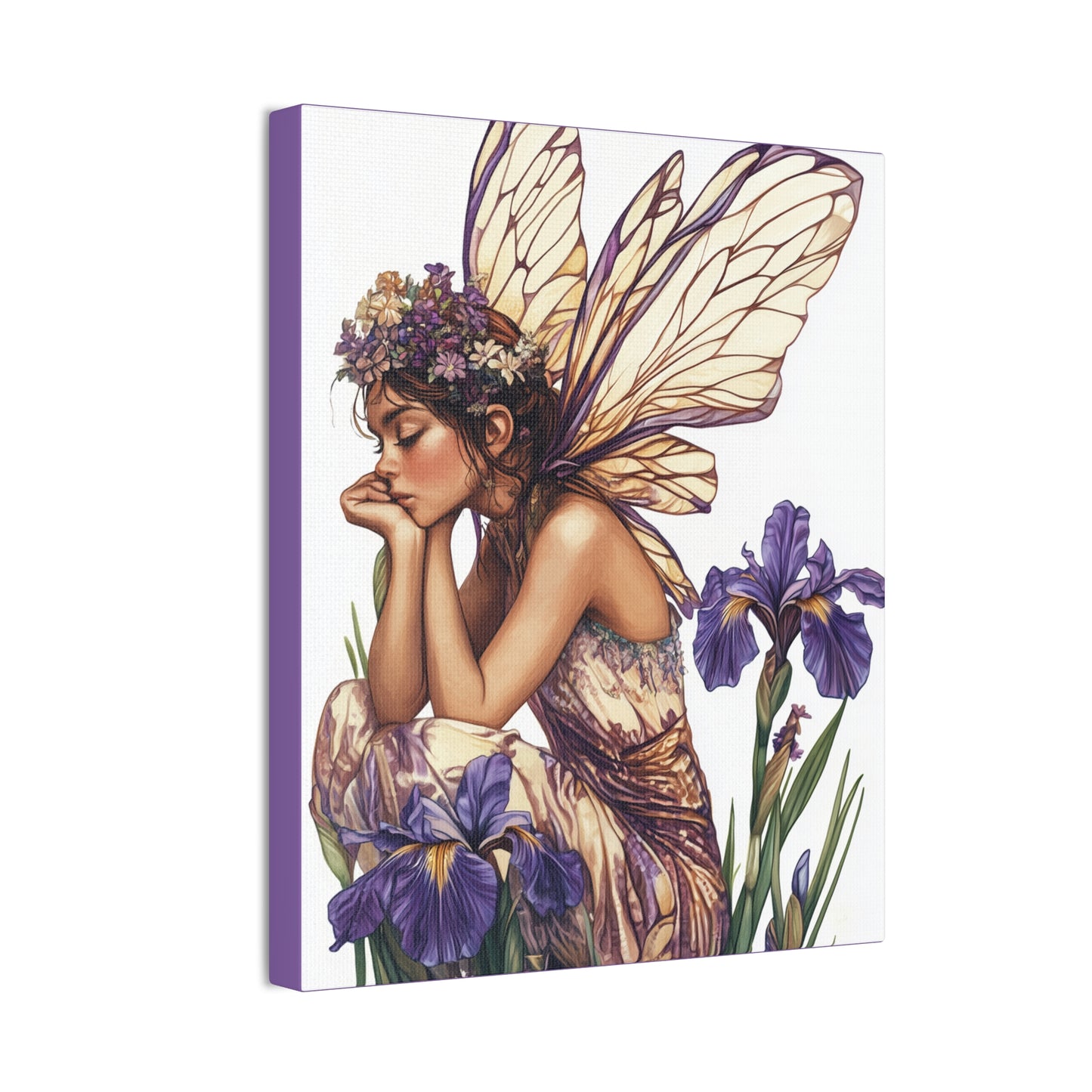 Iris You Were Here - Flowers & Fairies Collection - Fine Art Print on Canvas