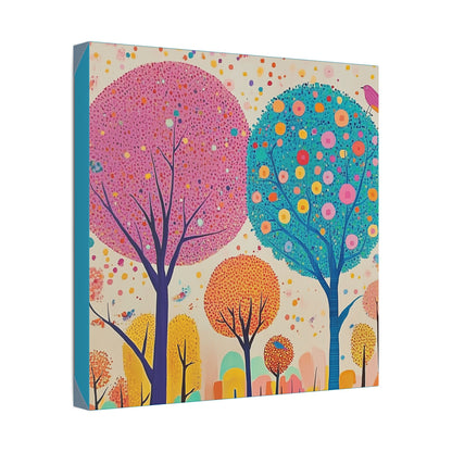 Happy Polka Dot Trees - Delight in Nature Series - Fine Art Print on Canvas