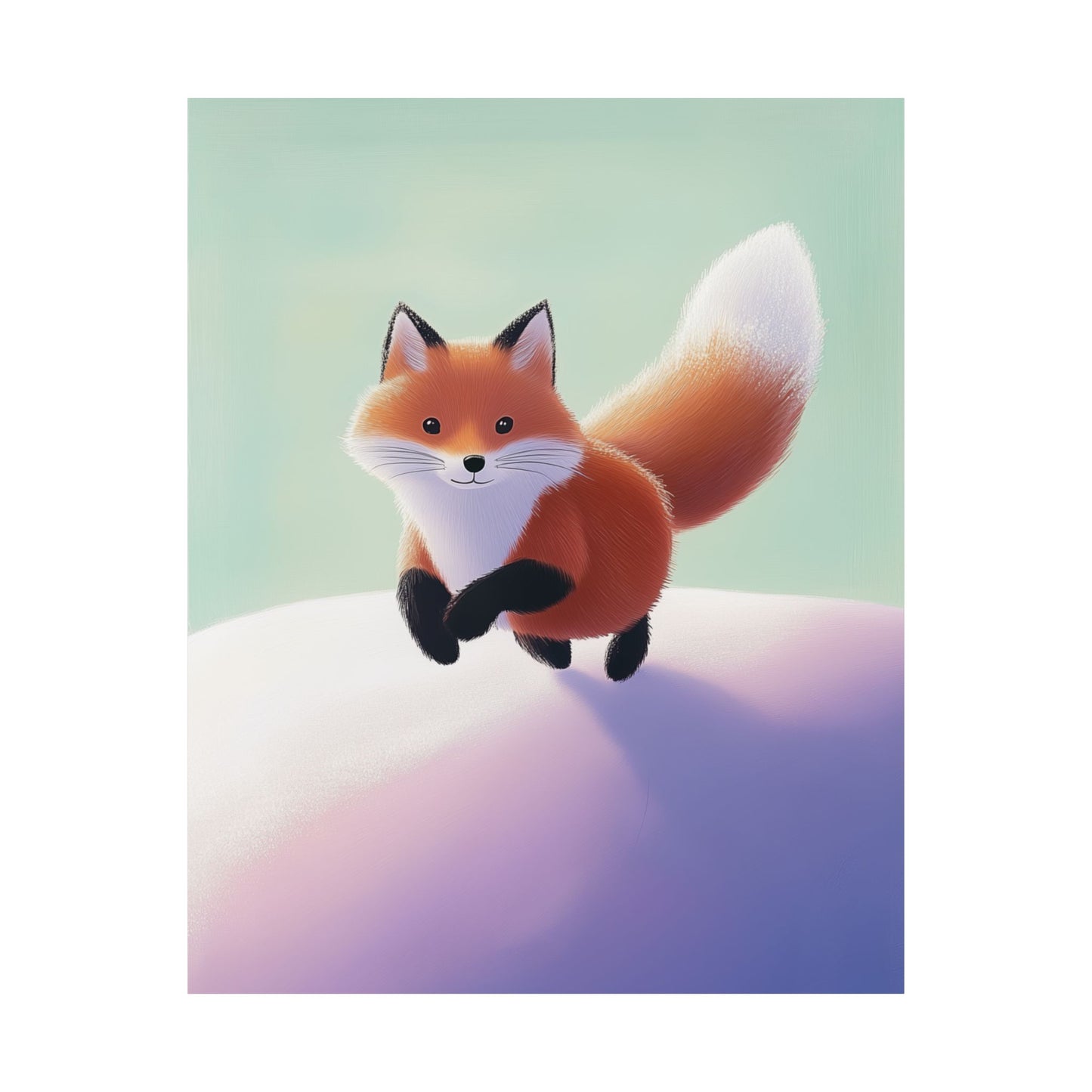 Playful Fox  - Whimsical Animals Wall Art - Cute Animal Posters -  Love Foxes - Vertical Poster