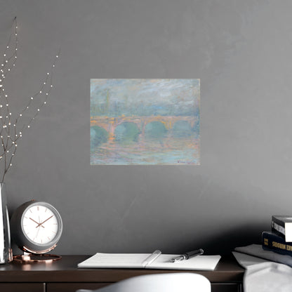 Waterloo Bridge London at Sunset - Monet Fine Art Poster
