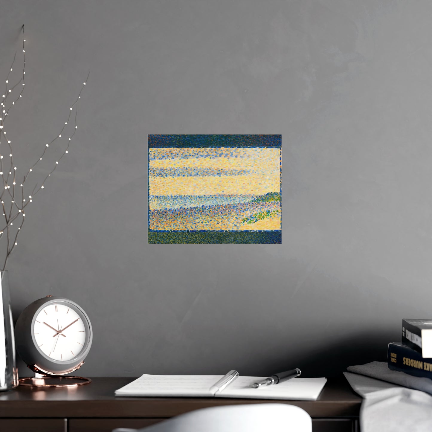 Seascape at Gravelines - Seurat Pointillist Fine Art Poster