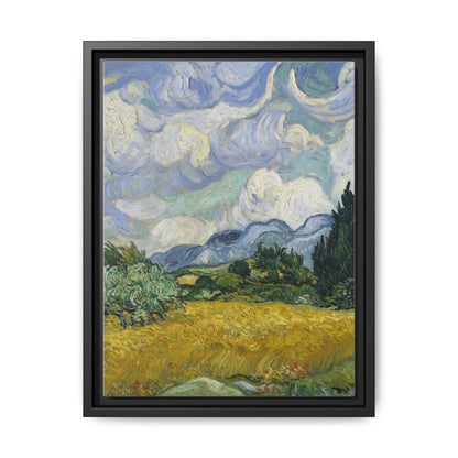 Van Gogh - Wheat Field with Cypresses - Museum Collection - Framed Canvas Print