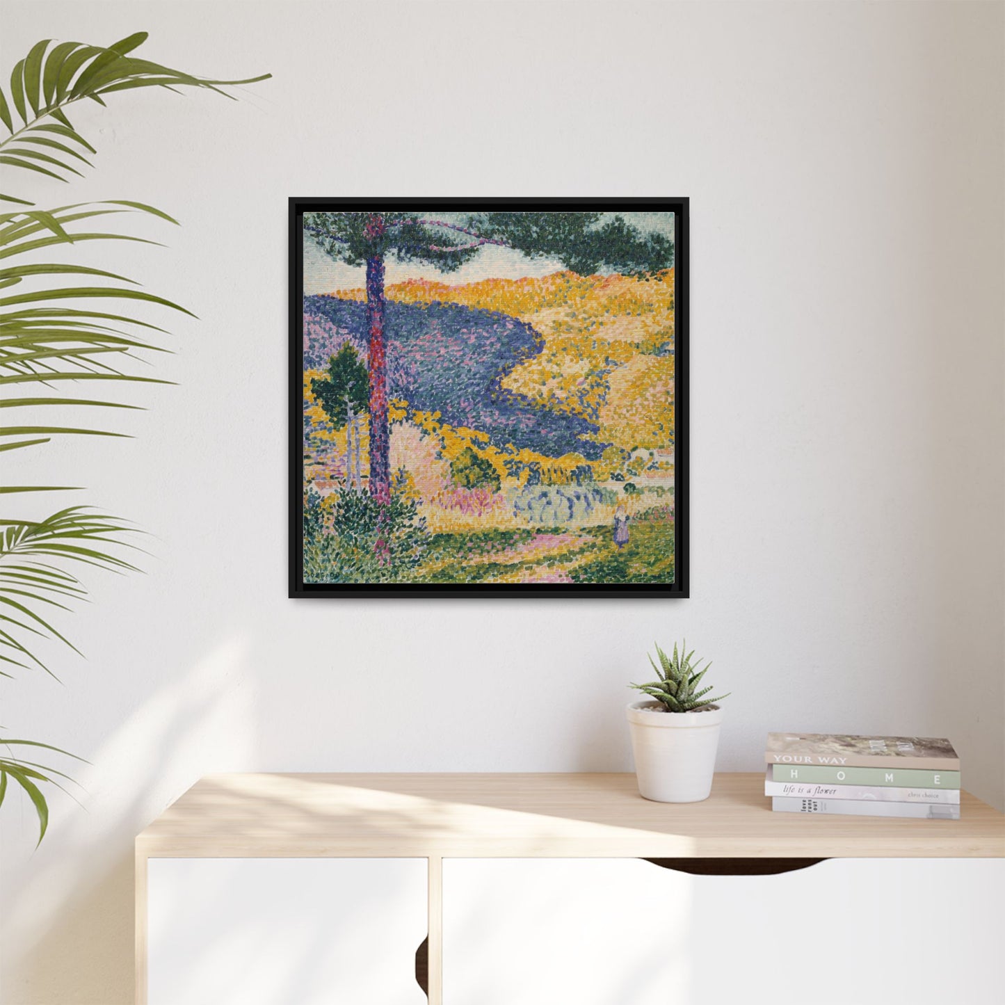Valley with Fir Shade on the Mountain - Museum Collection - Framed Canvas Print