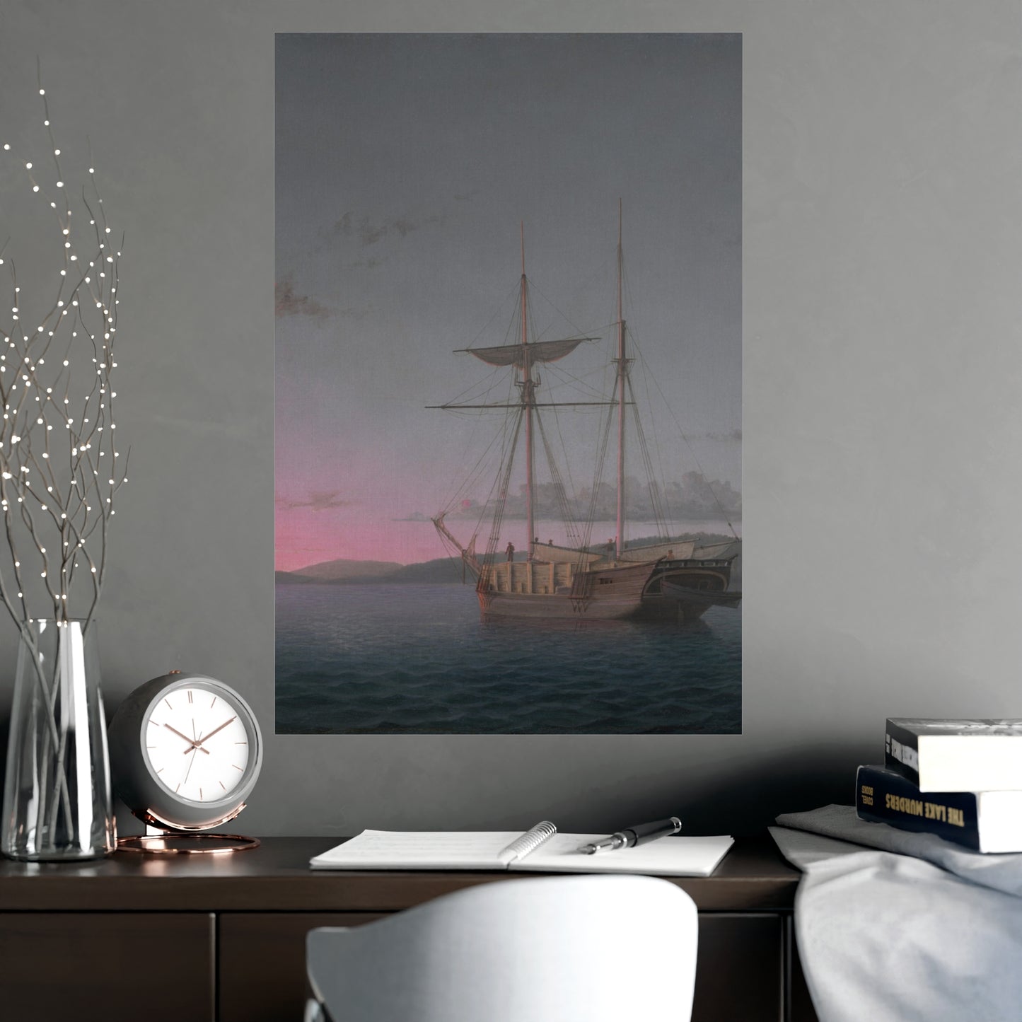 Lumber Schooners at Evening Penobscot Bay - Maritime Fine Art Poster