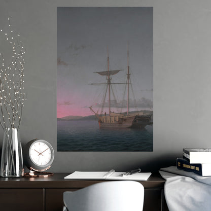 Lumber Schooners at Evening Penobscot Bay - Maritime Fine Art Poster