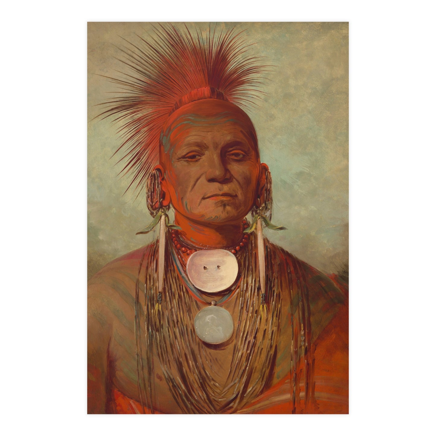 Iowa Medicine Man Portrait - George Catlin - Fine Art Poster