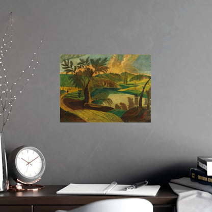 Stylized Landscape - Modern Abstract Fine Art Poster