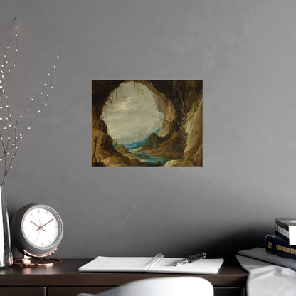 Vista from a Grotto - Romantic Cave Landscape Fine Art Poster