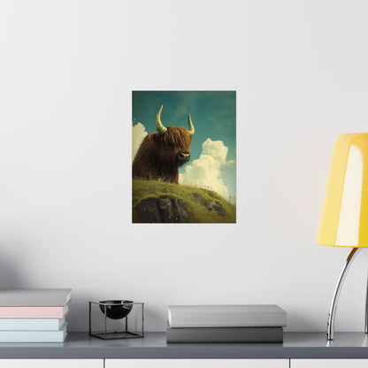 Highland Cow Whimsical Fine Art Print