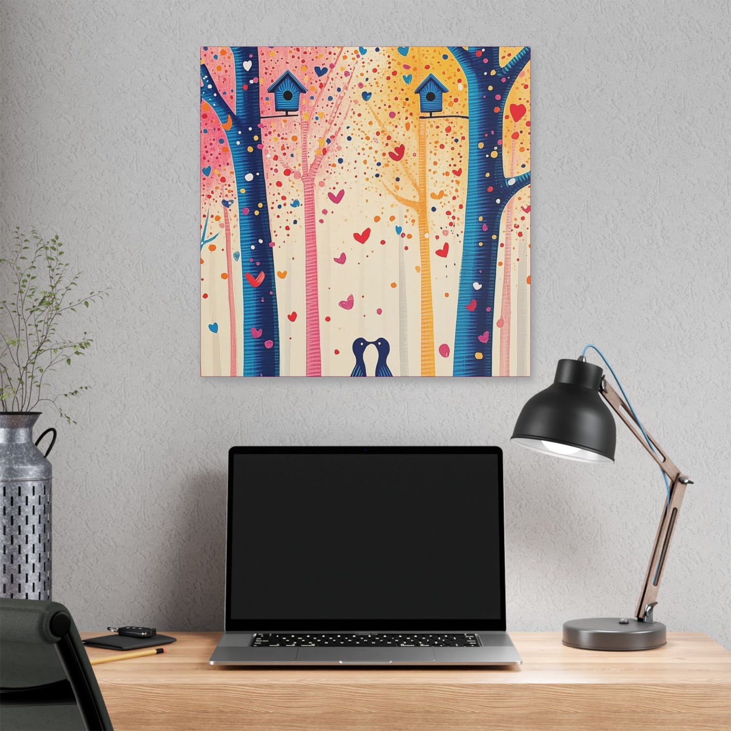 Little Love Birds - Delight in Nature Series - Fine Art Print on Canvas
