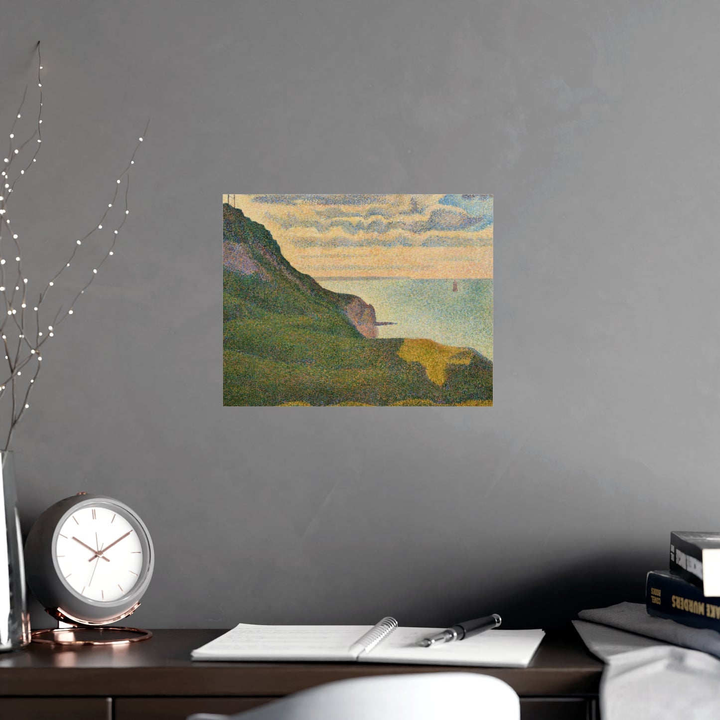Seascape at Port-en-Bessin Normandy - Seurat Fine Art Poster