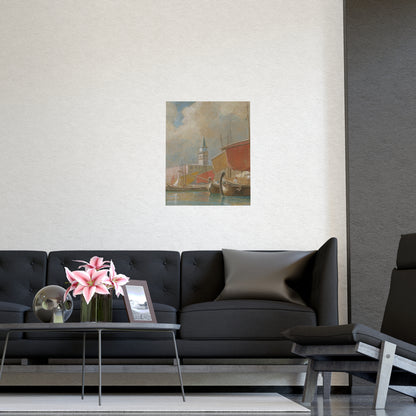 Shipping Along the Molo Venice - Canaletto Fine Art Poster