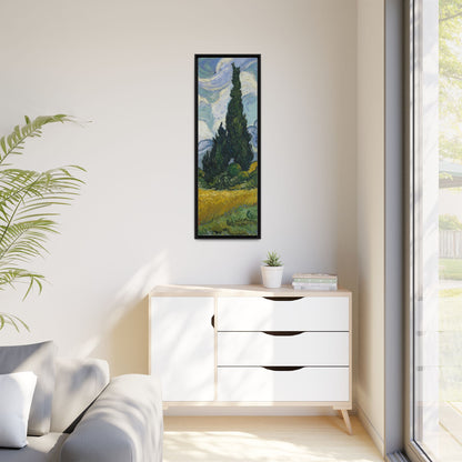 Van Gogh - Wheat Field with Cypresses - Museum Collection - Framed Canvas Print