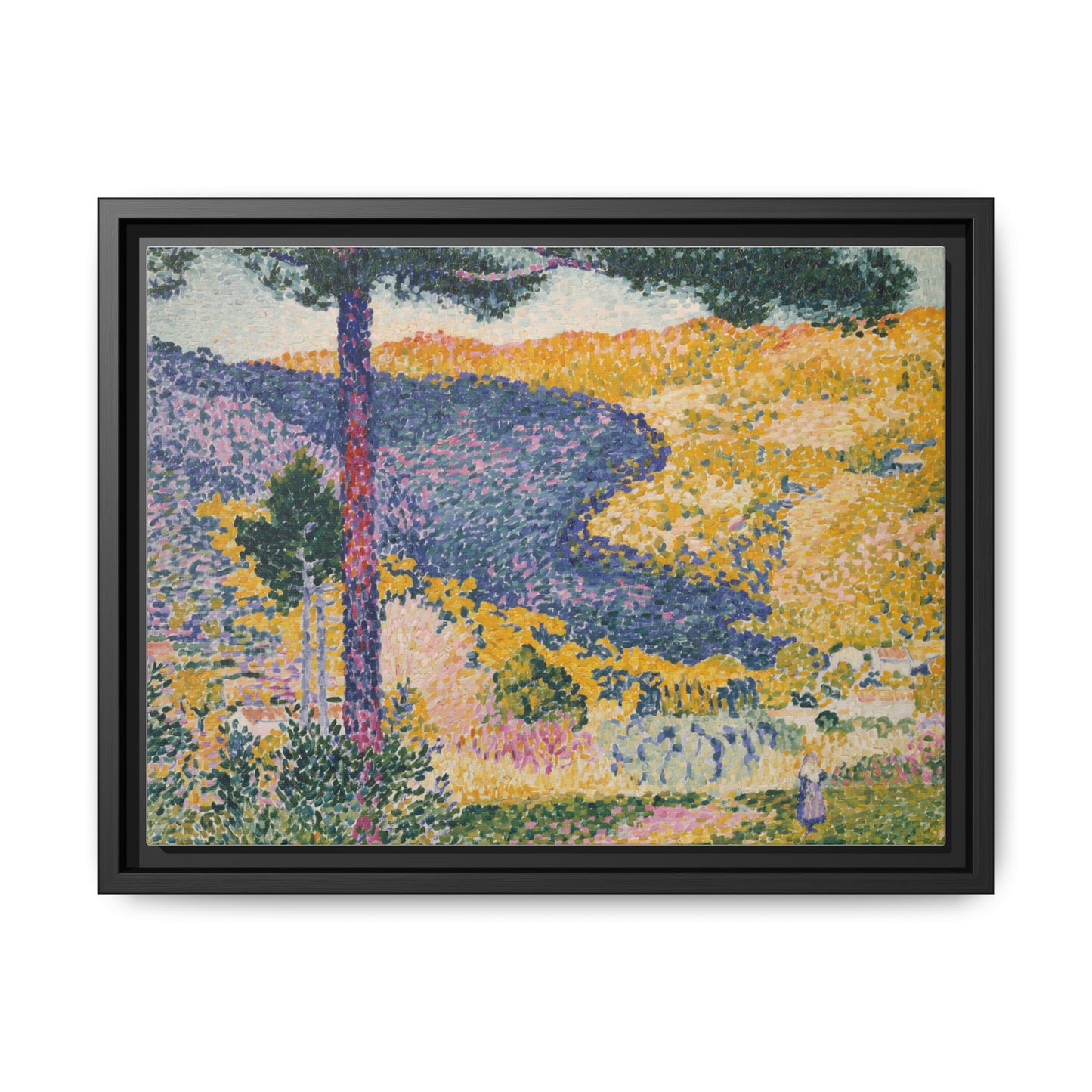 Valley with Fir Shade on the Mountain - Museum Collection - Framed Canvas Print