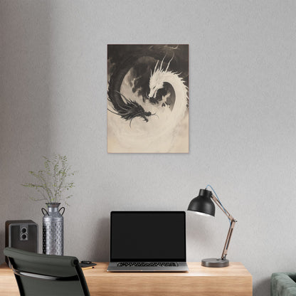 Yin & Yang - Dragon Art Collection -  Fine Art Print on Canvas