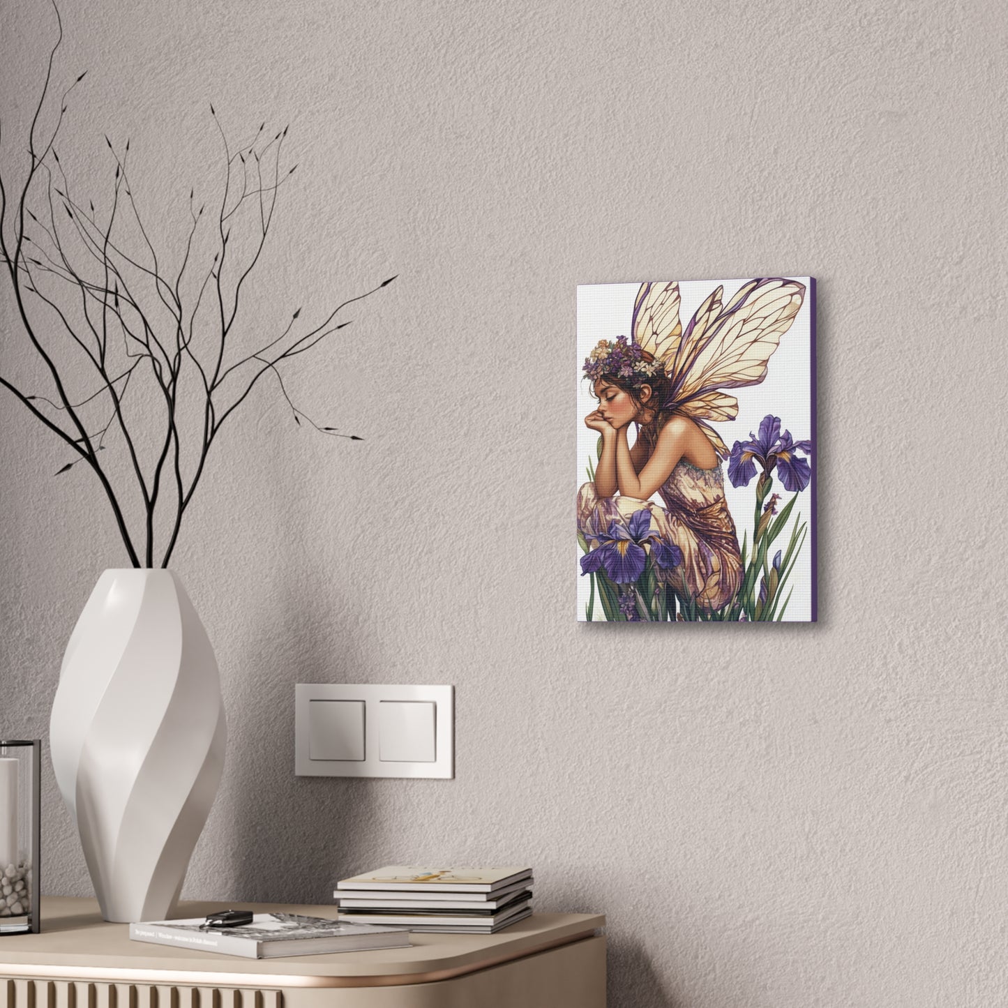 Iris You Were Here - Flowers & Fairies Collection - Fine Art Print on Canvas