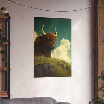 Highland Cow Whimsical Fine Art Print