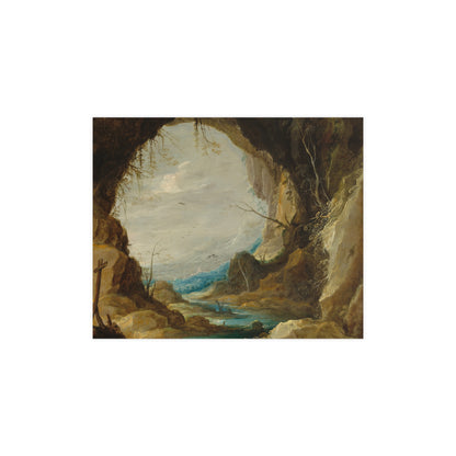 Vista from a Grotto - Romantic Cave Landscape Fine Art Poster