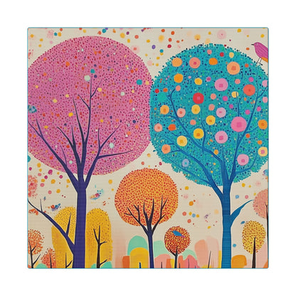 Happy Polka Dot Trees - Delight in Nature Series - Fine Art Print on Canvas