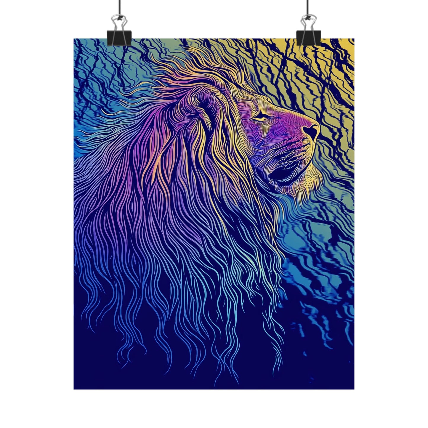 Lion Heart - Fine Art Print - Whimsical Animals - Nature Posters - Vibrant Wall Art for Animal Lovers
