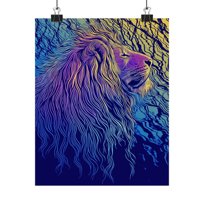 Lion Heart - Fine Art Print - Whimsical Animals - Nature Posters - Vibrant Wall Art for Animal Lovers