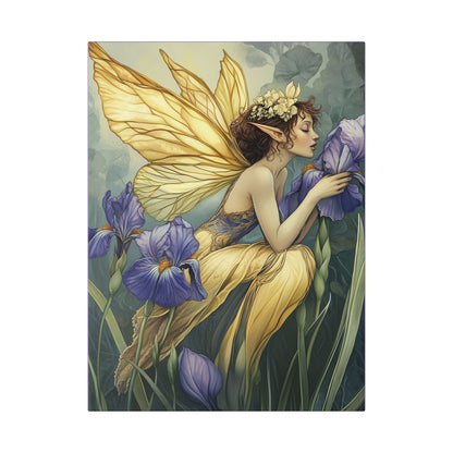 Iris You Were Here - Flowers & Fairies Collection - Fine Art Print on Canvas