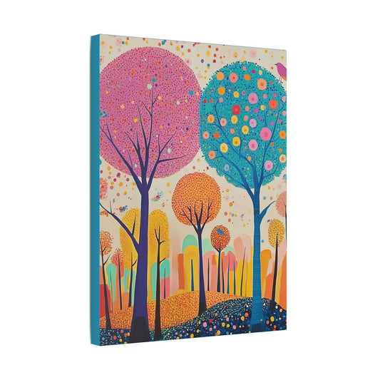 Happy Polka Dot Trees - Delight in Nature Series - Fine Art Print on Canvas