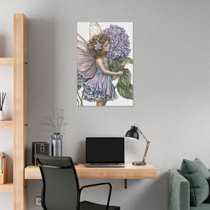Purple Hydrangea - Flowers & Fairies Collection - Fine Art Print on Canvas